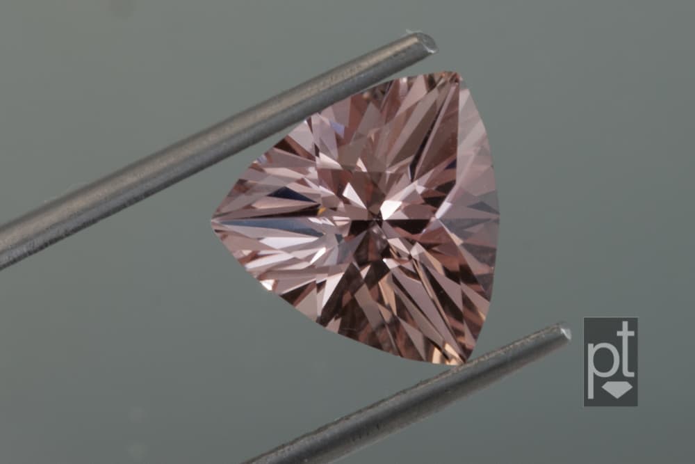 morganite - triangular cushion cut