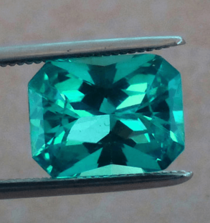 neon blue-green apatite