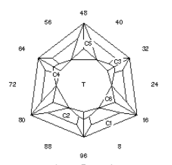 Flower “T”: Faceting Design Diagram