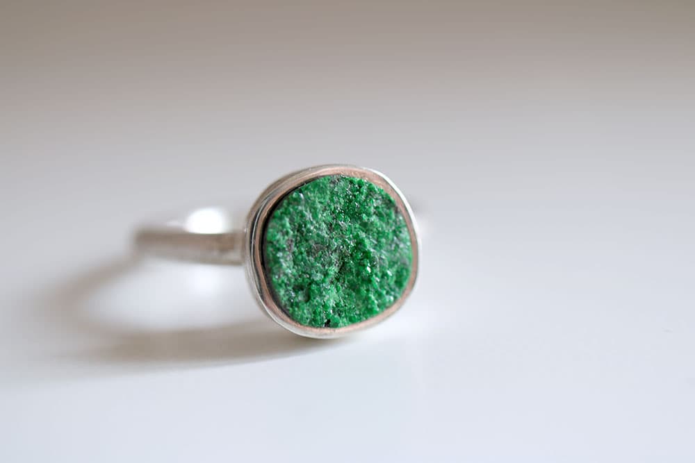 uvarovite garnet ring