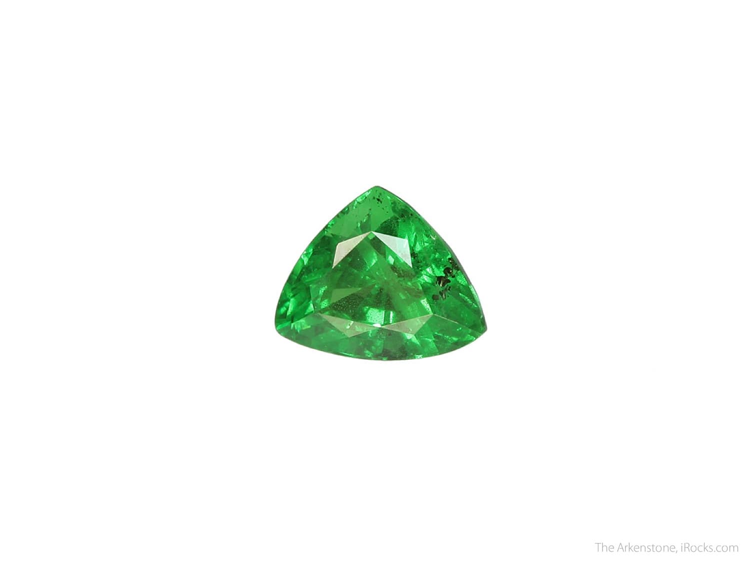 trillion-cut tsavorite - Kenya