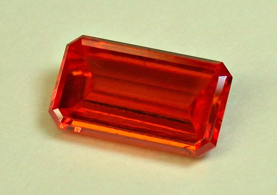 emerald-cut wulfenite - Red Cloud Mine