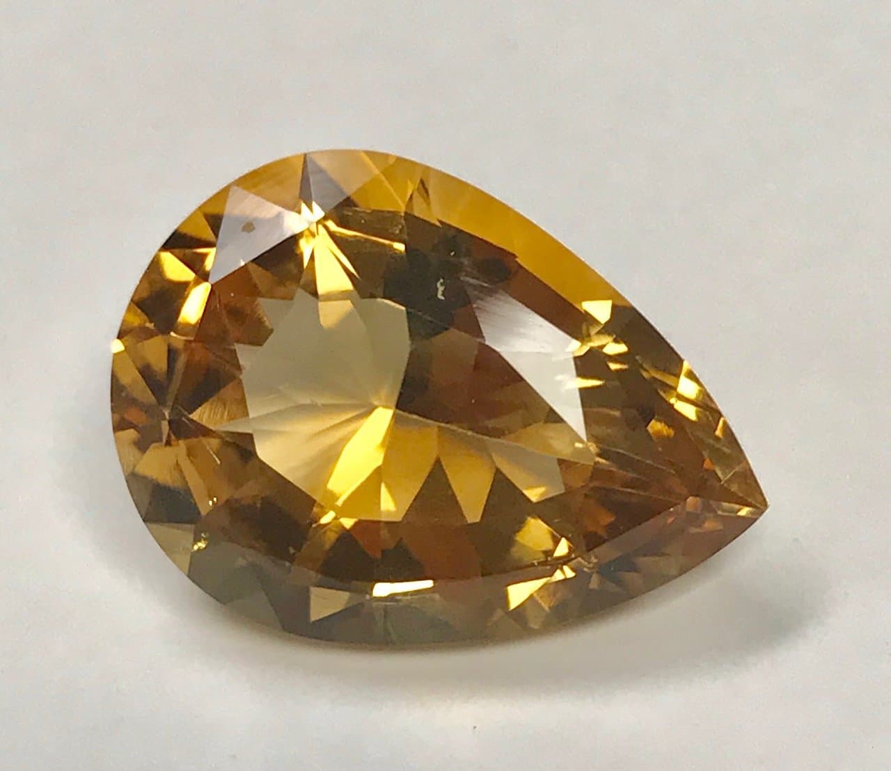 pear-cut citrine