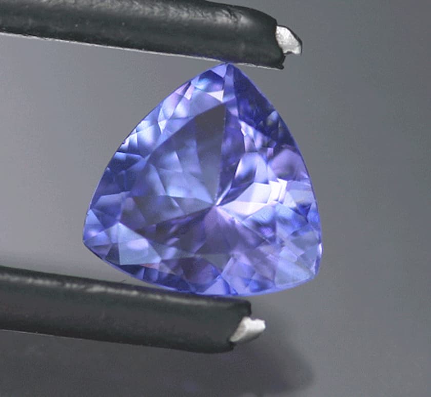 triangle-cut tanzanite