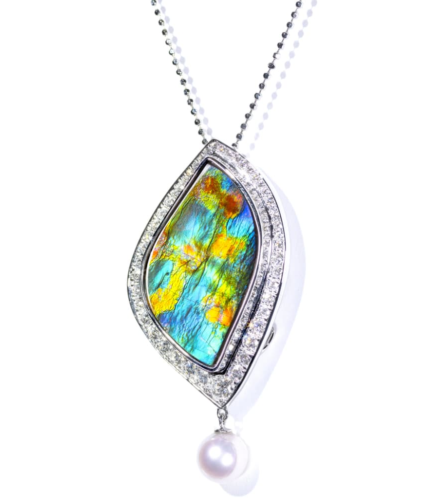 ten gemstones rarer than a diamond -Garden of Giverny Pendant 2