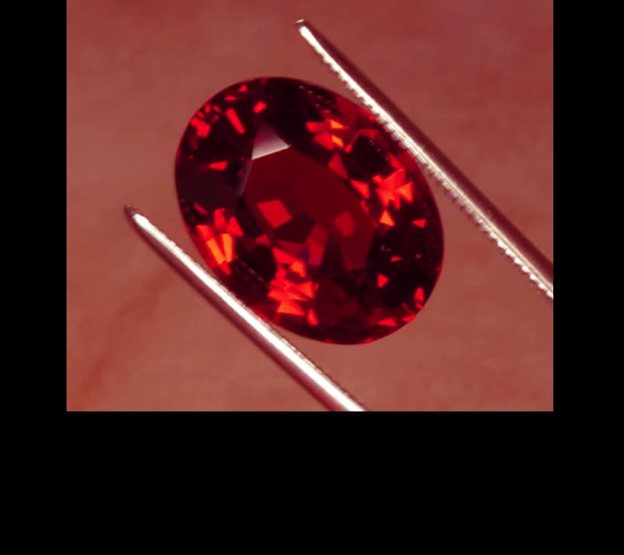 oval-cut spessartine - garnet engagement ring stones