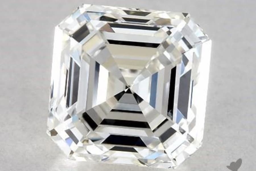 emerald & asscher cut diamonds - normal table