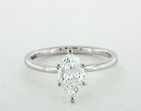 diamond shape - marquise-cut solitaire engagement ring