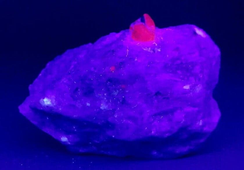 ruby on matrix, UV light - Afghanistan