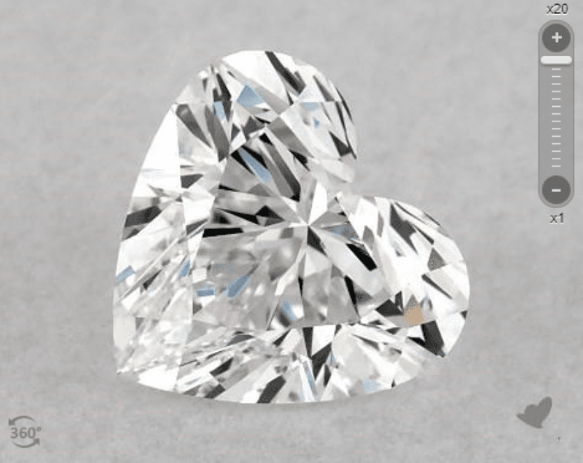 IF clarity heart-cut diamond