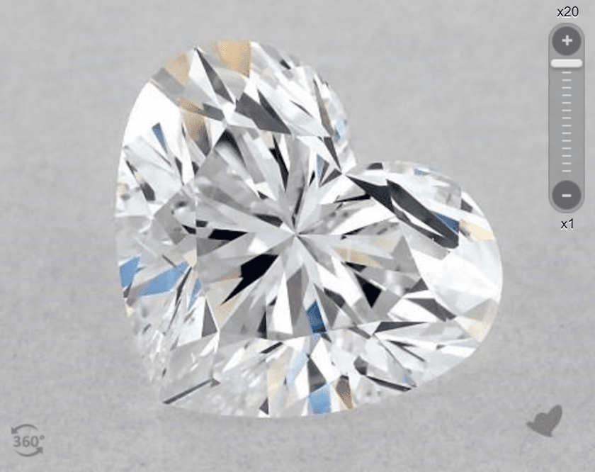 D color - heart-cut diamond