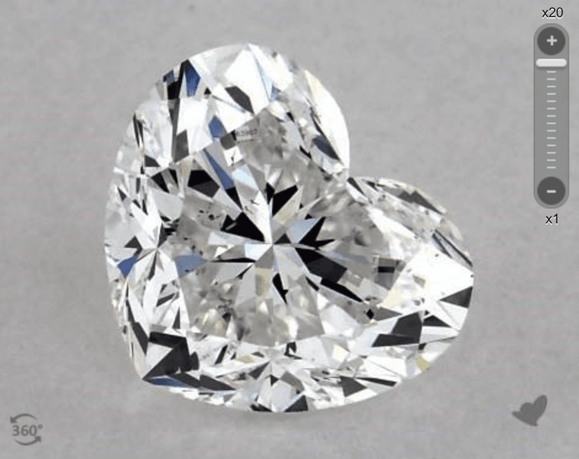 E color - heart-cut diamond