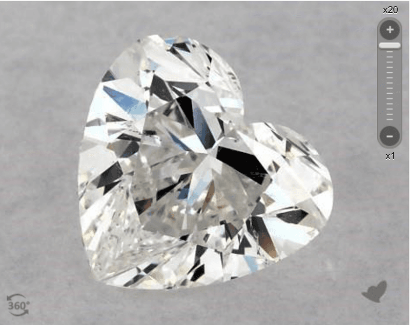 F color - heart-cut diamond