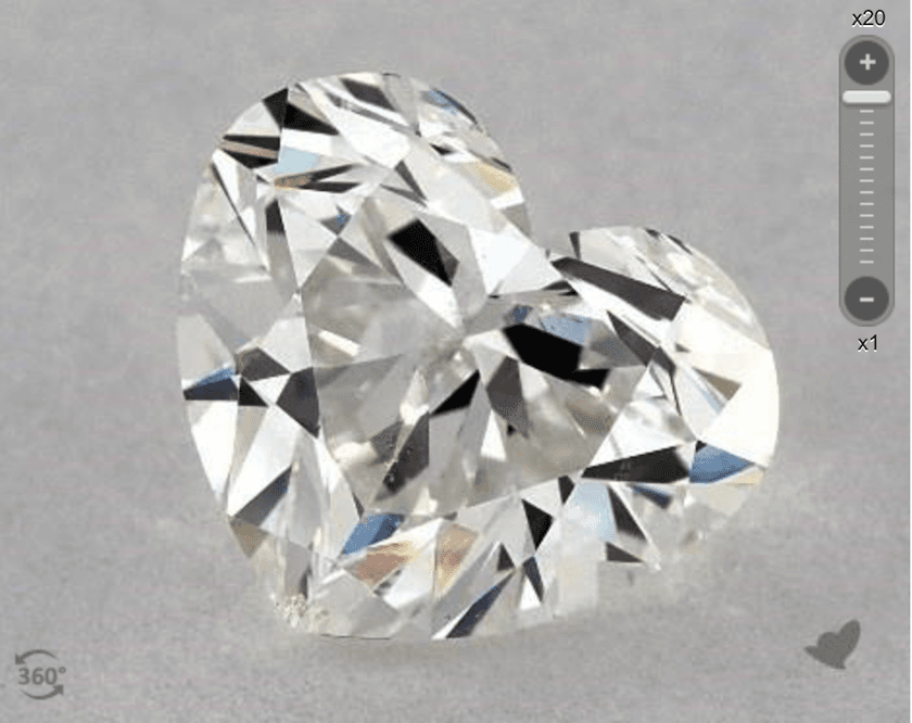 G color - heart-cut diamond