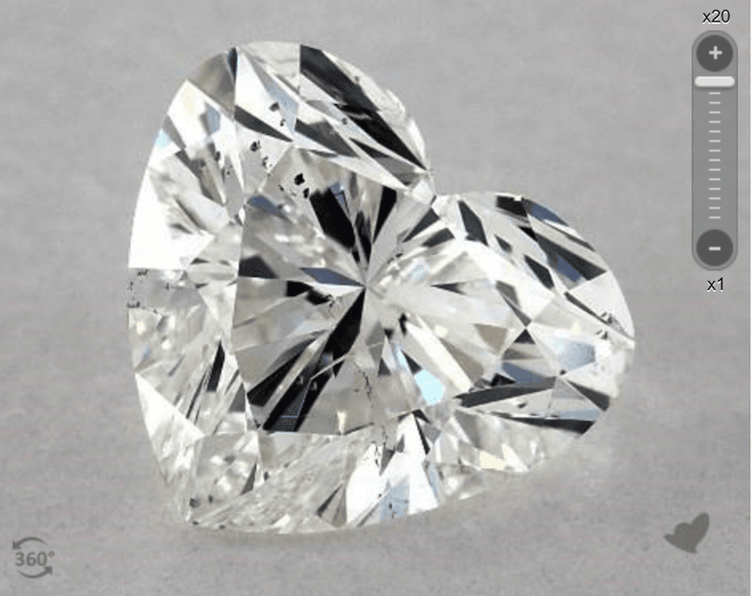 H color - heart-cut diamond