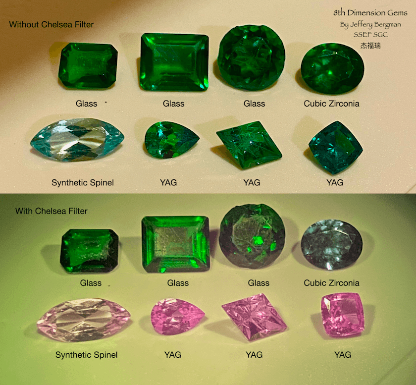 emeralds with and without Chelsea filters 4