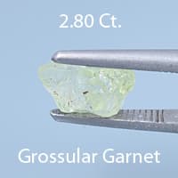 Rough version of Custom Pear Cut Grossular Garnet