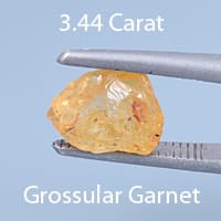 Rough version of Custom Round Cut Grossular Garnet