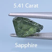 Rough version of Custom Barion Kite Shape Cut Sapphire